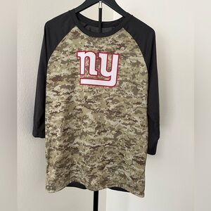 🇺🇸Nike NFL Salute to Service NY Giants Camo 3/4 Sleeve Tee | Men’s L | Dri-FIT